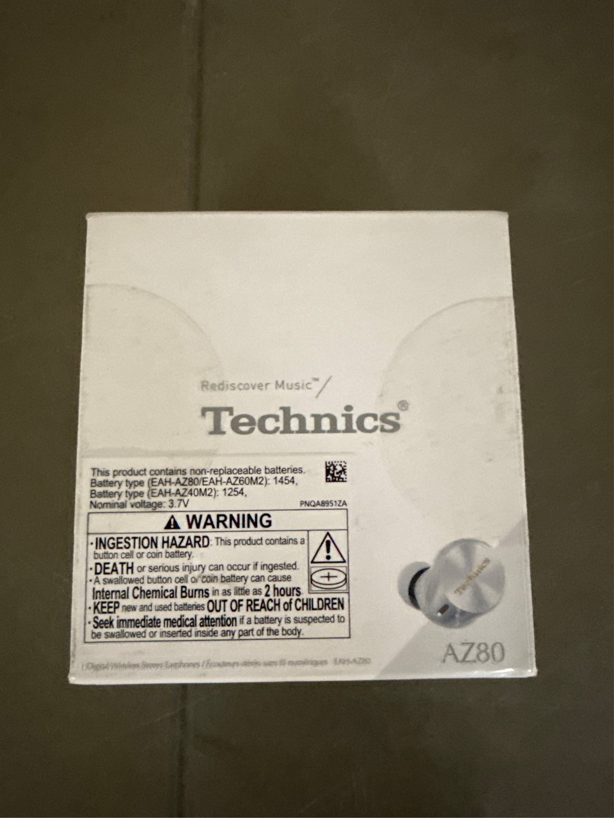 Technics Wireless In-Ear Headphones, Sliver