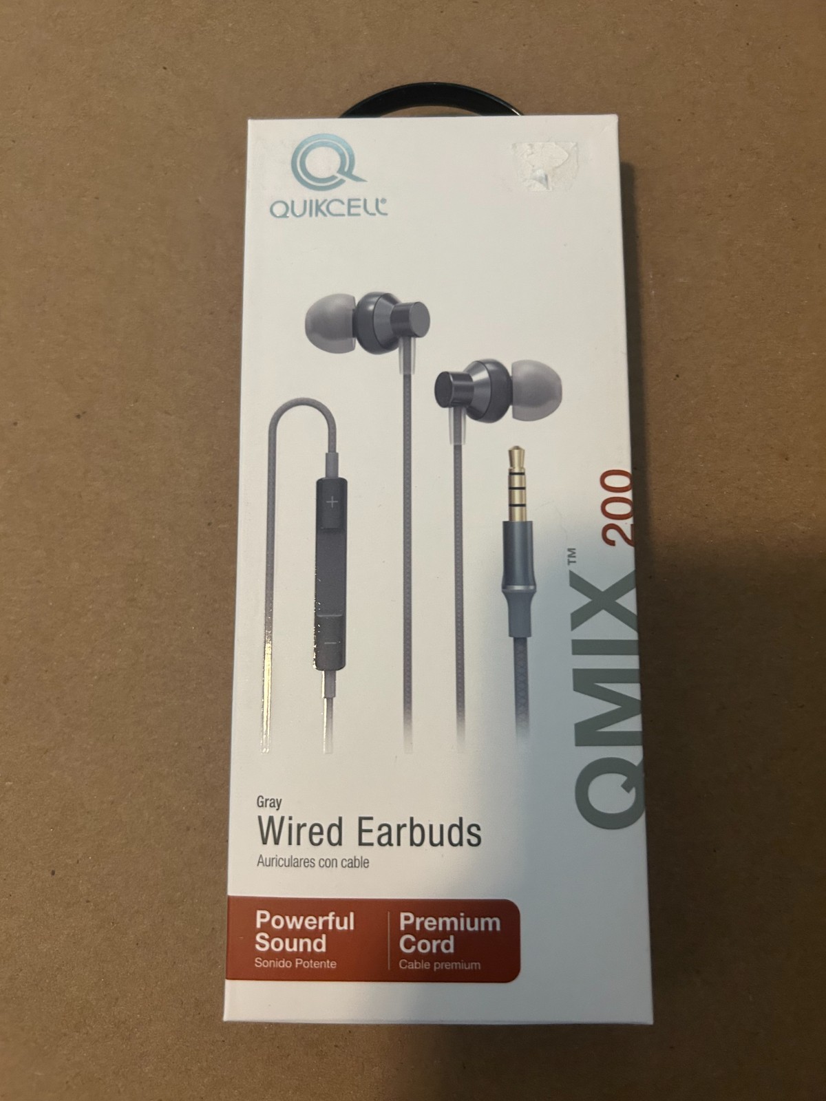 Quikcell QMIX200 Gray Wired Earbuds Brand New