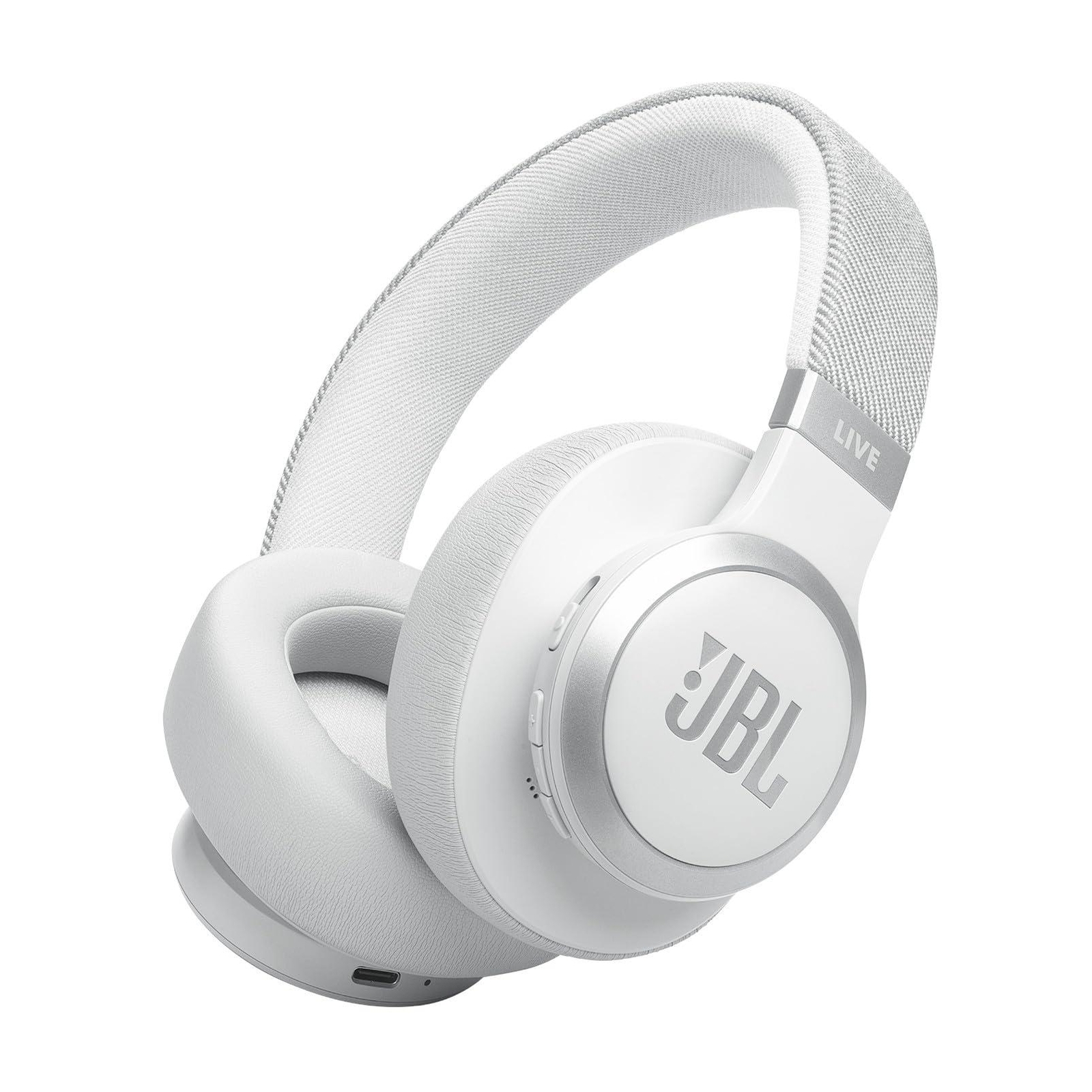 JBL JBLLIVE770NCWHT Headphones Wireless Over-the-ear Bluetooth White 32 Ohms New