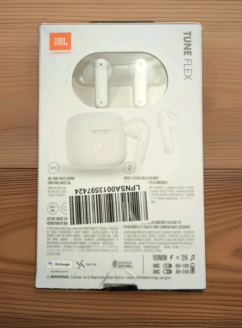 JBL Tune Flex True Wireless Bluetooth In-Ear Headphones – White