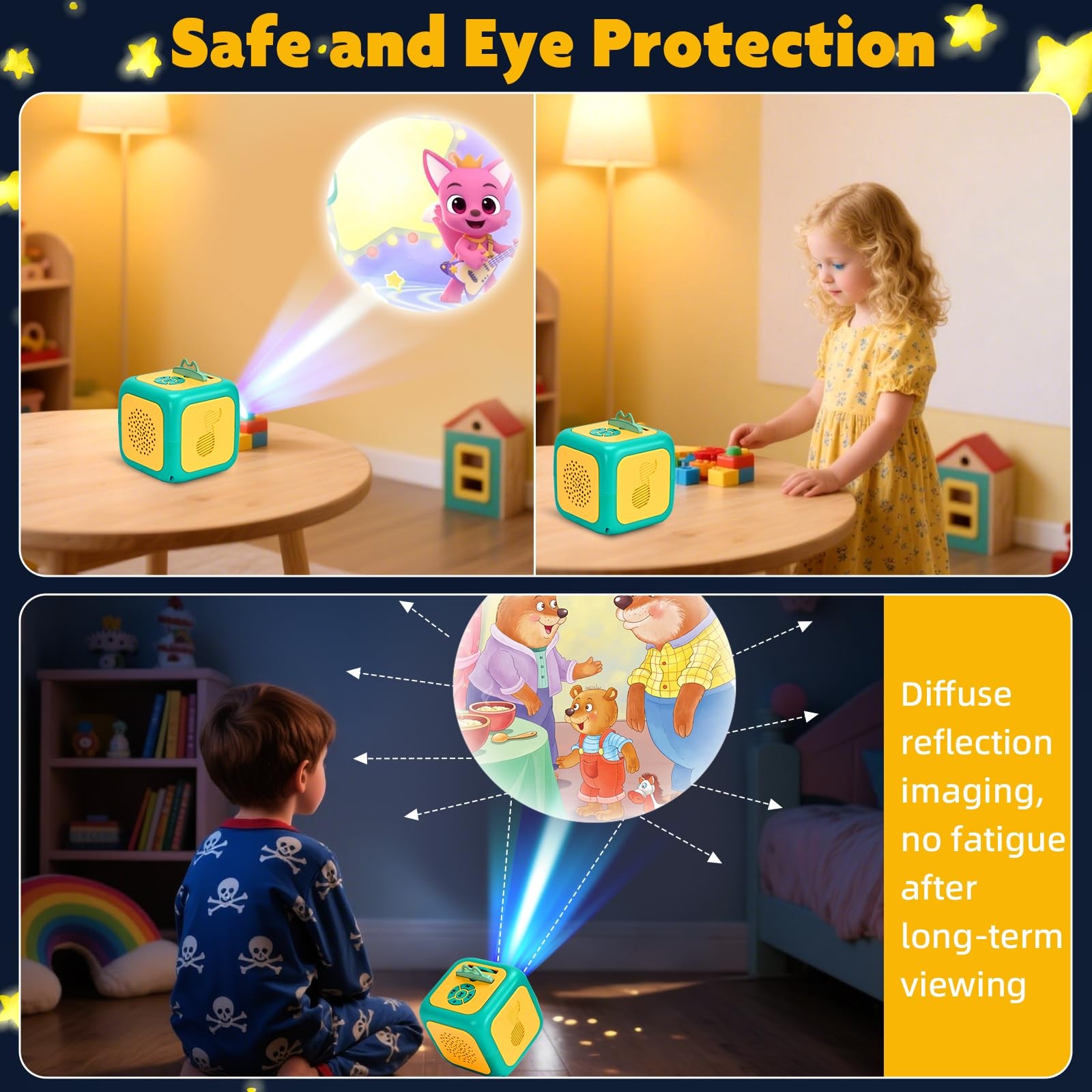 Kids Story Projector for Toddlers – Story Dream Machine with 8 Storybook Disc…