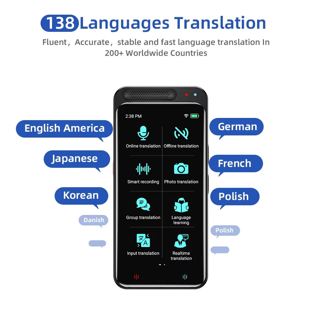 Portable Smart Translator Device 134 Languages Voice Photo Offline WiFi