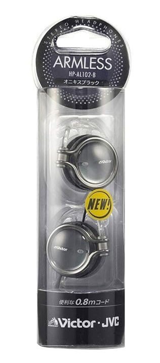 New JVC HP-AL102-B Clip-on Headphones OnyxBlack Japan Import Lightweight Comfort
