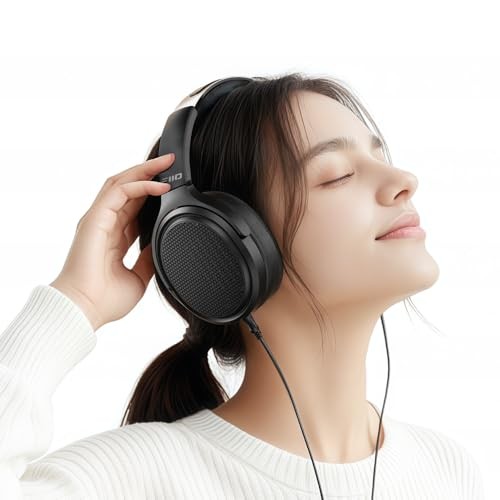 FiiO JT7 Black Open-Back Planar Magnetic Headphones 3.5mm 4.4mm Balanced Hi-Res
