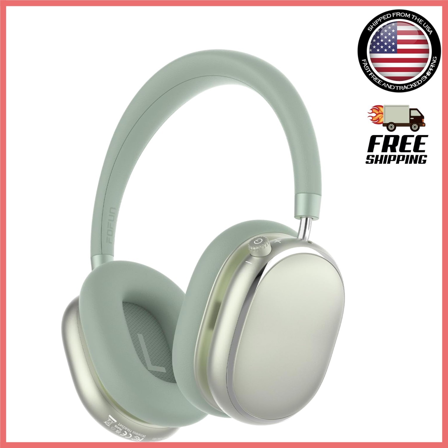 Comfort Fit Over Ear Headphones – 120H Battery Life, Smart Noise Cancellation