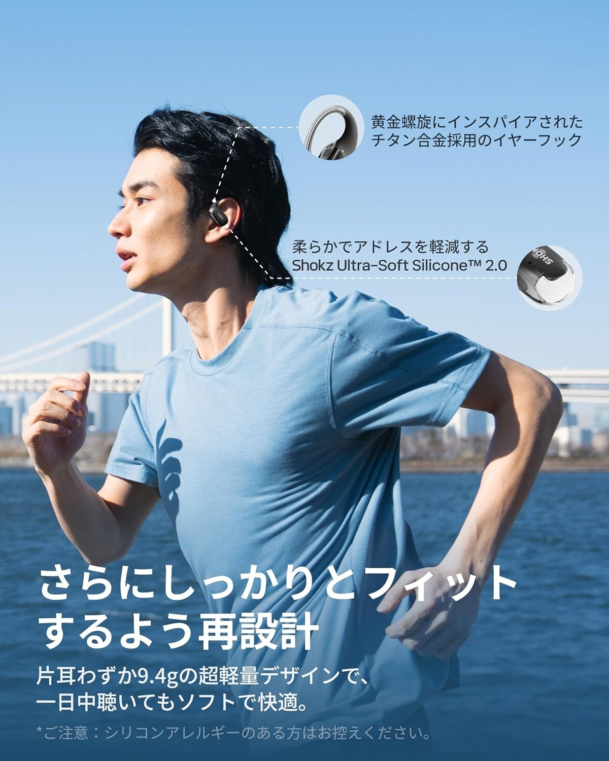Shokz OpenFit 2+ Open-Ear Bluetooth Wireless Earphones Black New