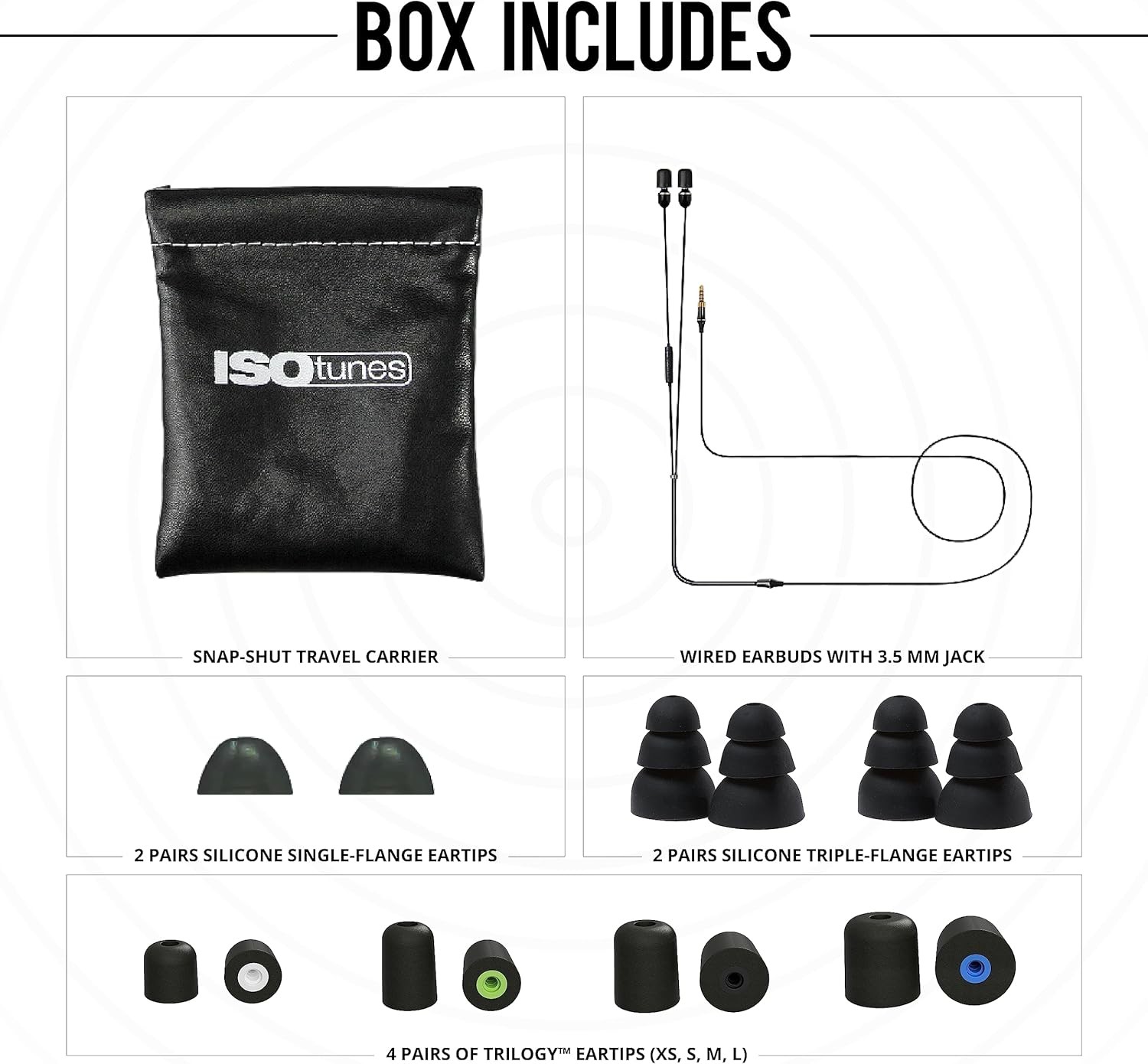 ISOtunes Wired Earplug Headphones, Recently 1 Count (Pack of 1), Black