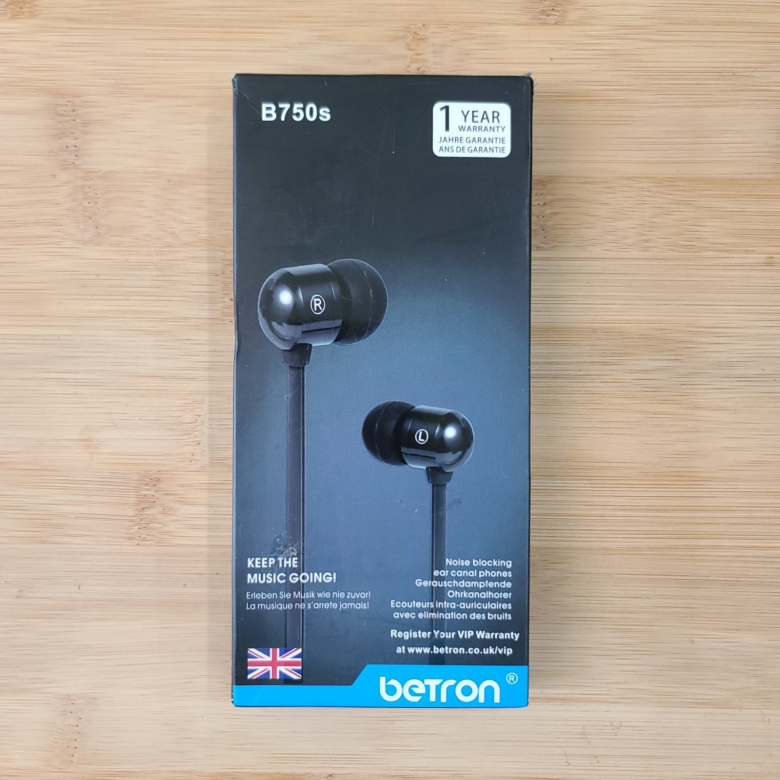 Betron B750 Earphones, Noise Isolating in-Ear Wired Headphones with Strong Bass