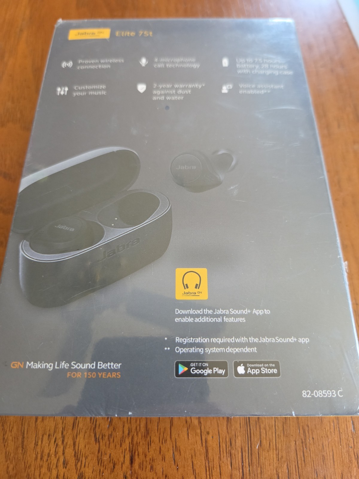 Jabra Elite 75t Wireless Replacement Left Side Earbud- Black Unknown Quality (E)