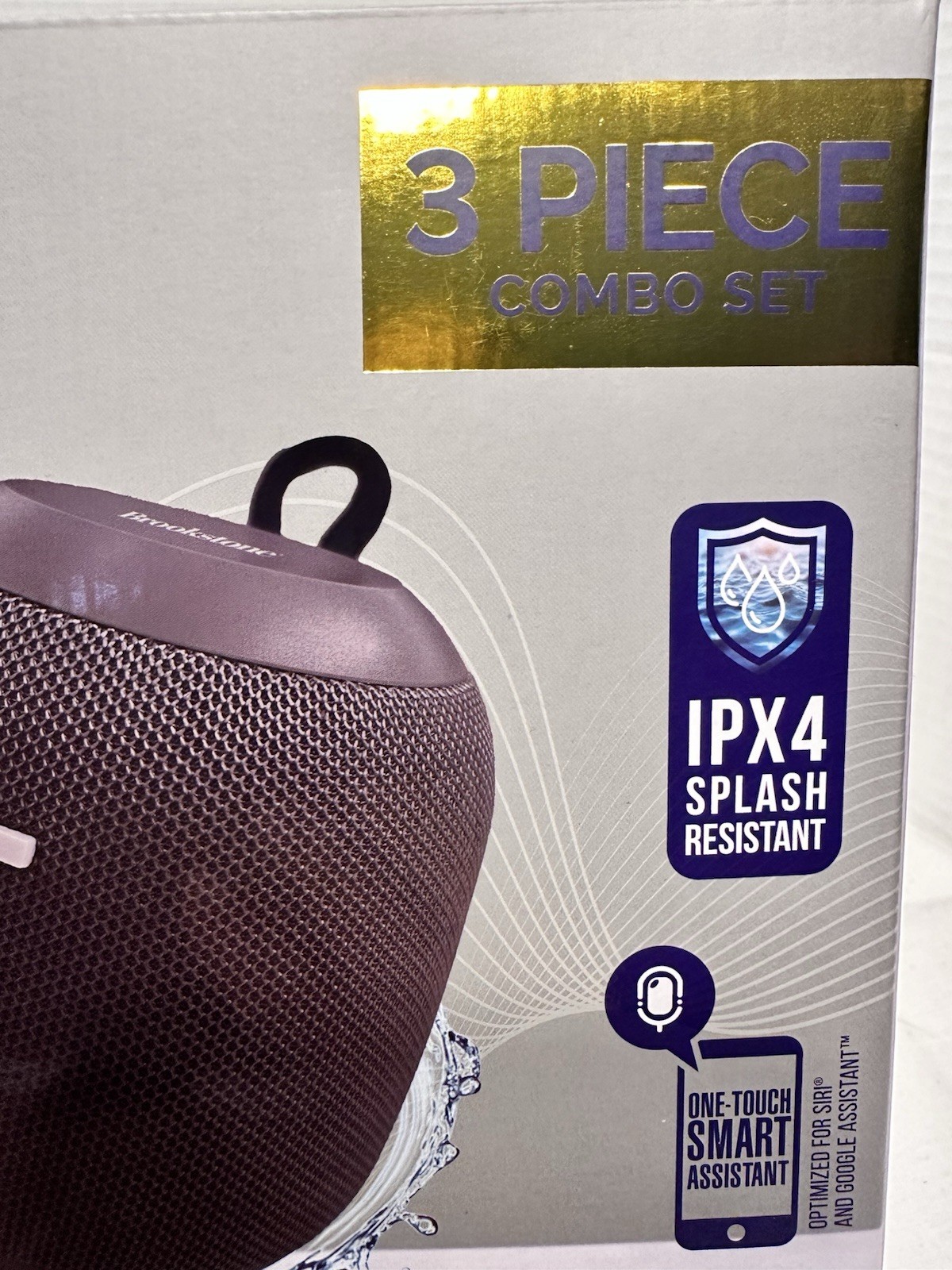 Brookstone 3 in 1 Wireless Audio Kit Headphones Earbuds Speaker IPX4