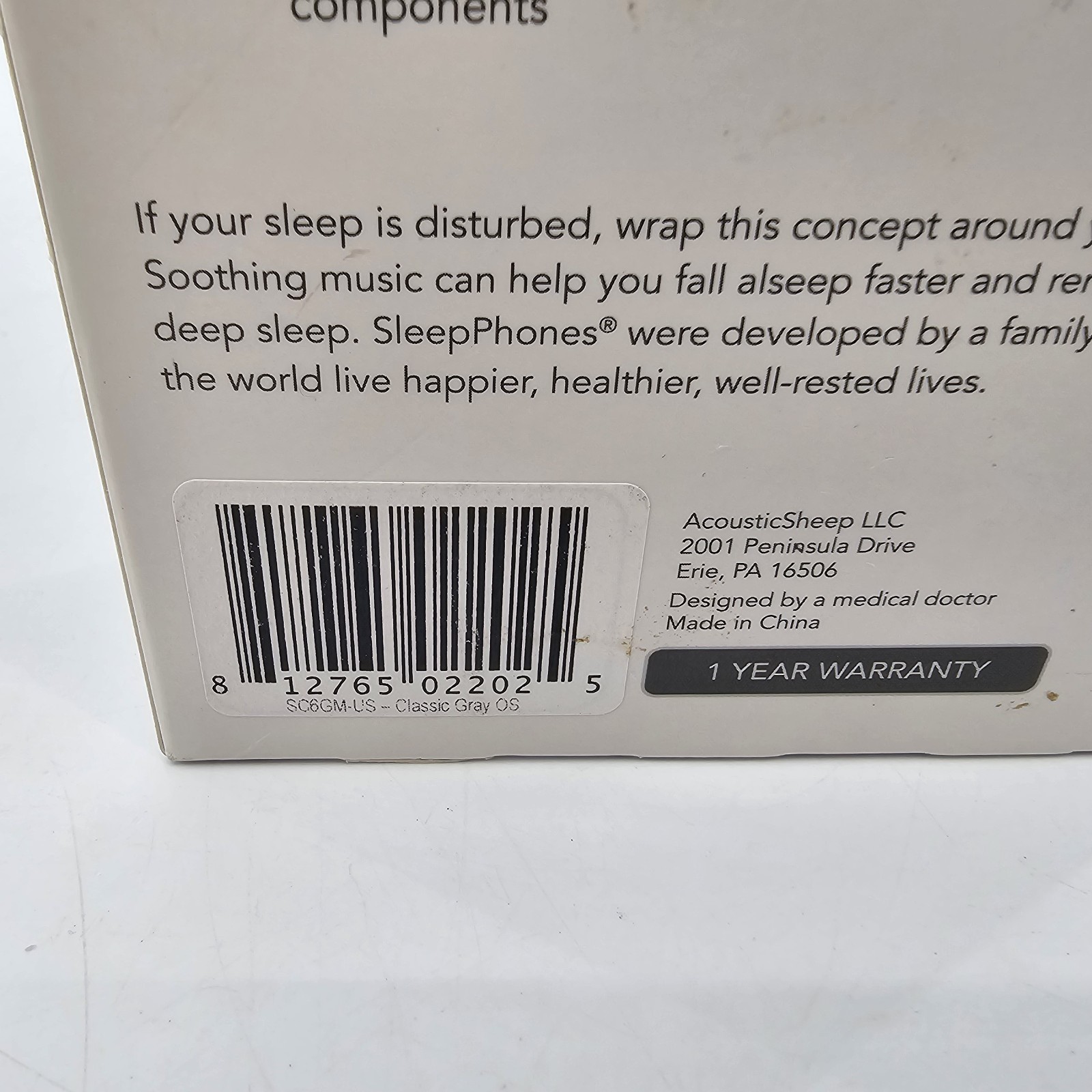 SleepPhones Wireless Sleep Headphones Medium, Soft Gray – Fleece Fabric