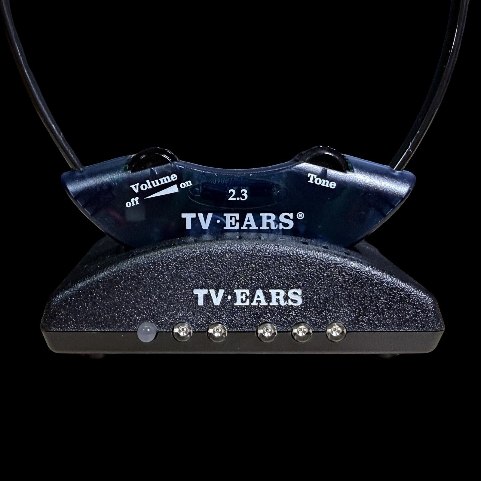 TV Ears 2.3MHz Headphones w/ Charging Base Unit for Headphone System