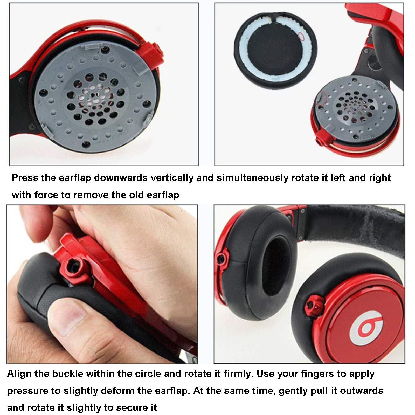 Black Ear Pads Cushion for Beats by Dr.Dre Solo1 Wireless Headphones Replacement
