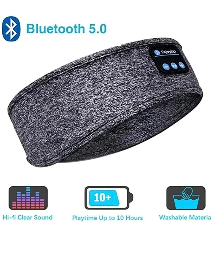 Cosyband Bluetooth Sleep Headphones Adjustable Headband for Sleeping Gray
