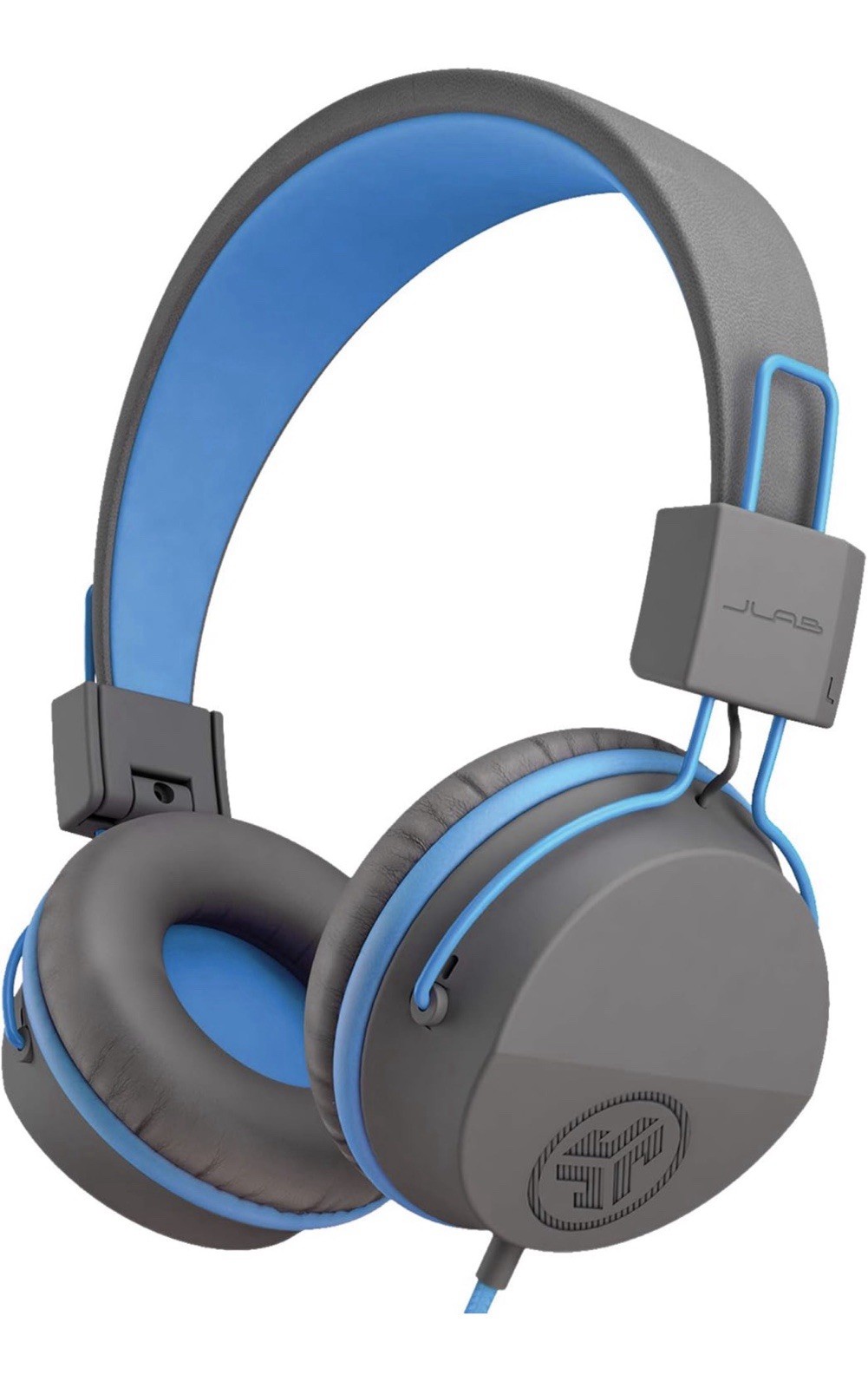 JLab – JBuddies Studio Wired Over-the-Ear Headphones – Gray/Blue