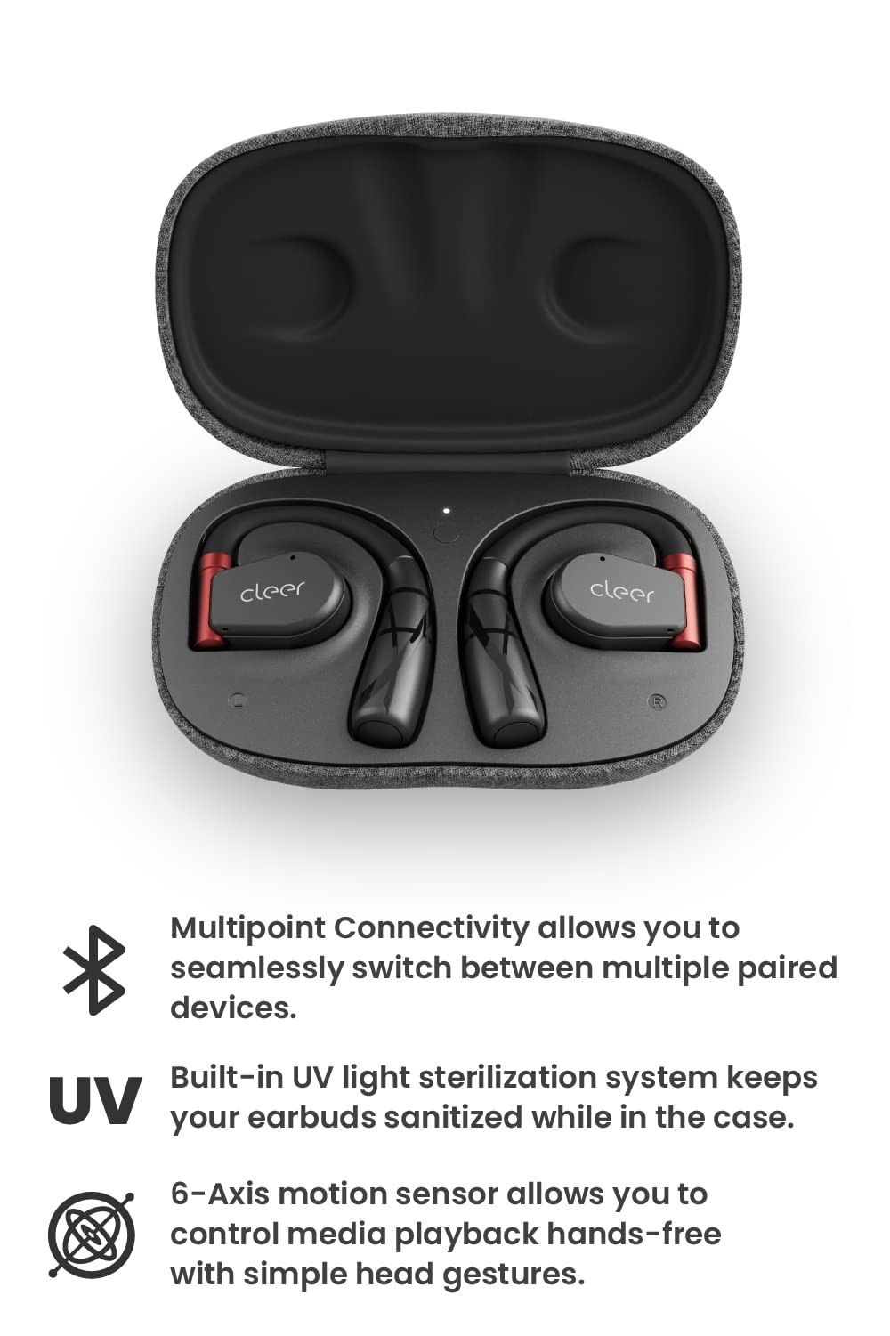 Ultra Lightweight Open Ear Bluetooth Headphones with 35 Hours Playtime