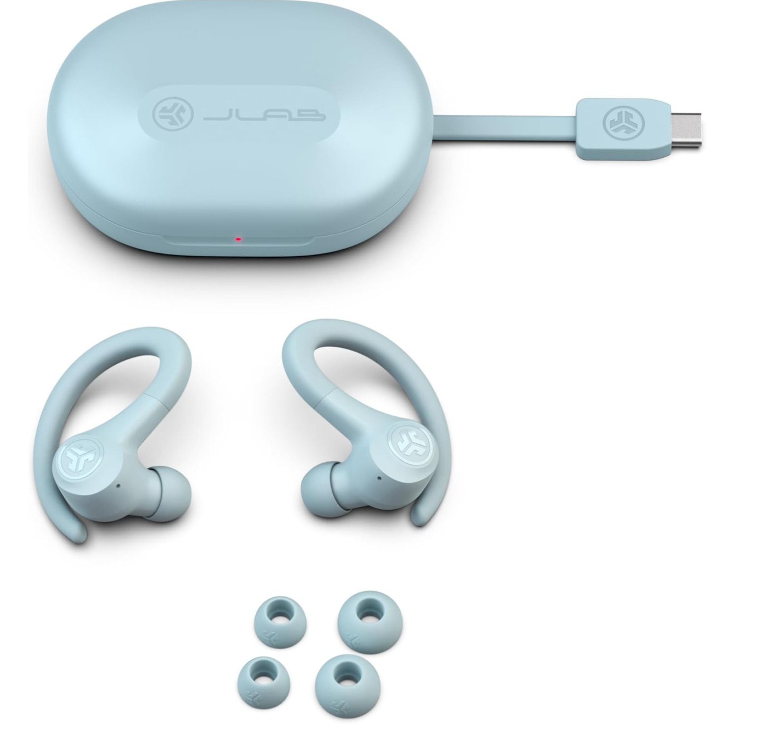 JLab Go Sport+ Workout Earbuds Featuring C3 Clear Calling Earhook Sport Design