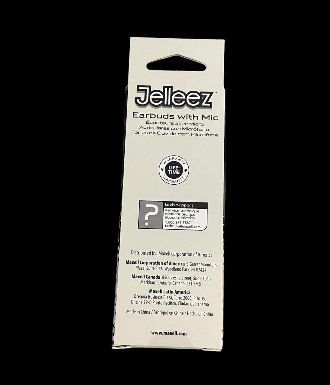 Maxell 191569 JELM-BK Jelleez Earbuds Soft Comfort Fit with Microphone (Black) [