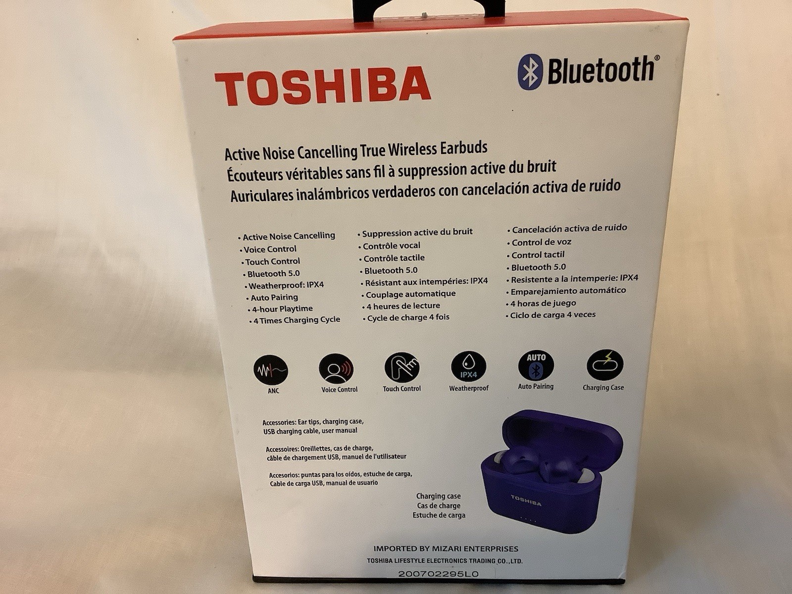 Toshiba Airhush True Wireless Noise Cancelling Earbuds New