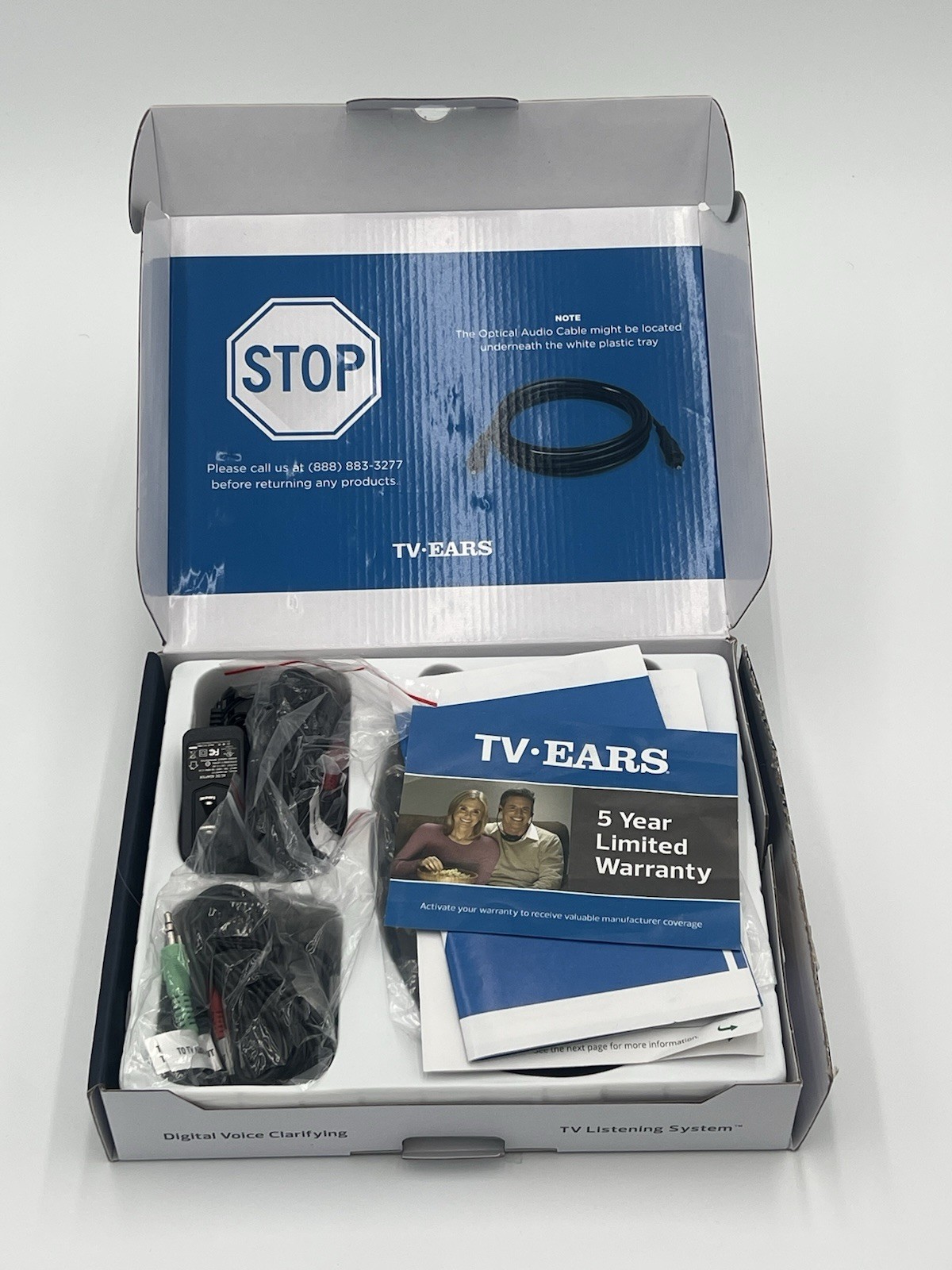TV Ears 5.0 Wireless Analog Headphones 2 Headsets -TV Hearing Listening