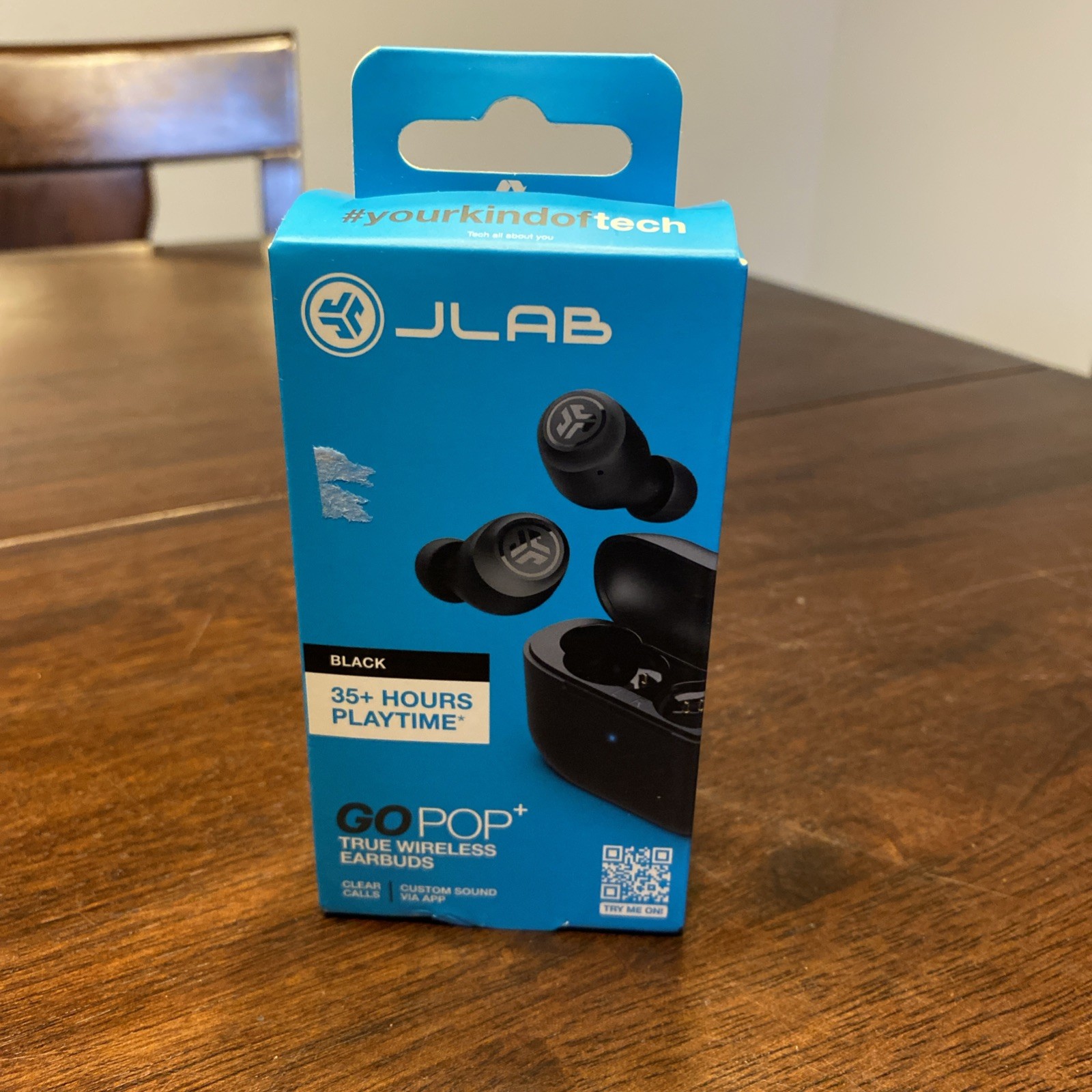 NEW JLab GO POP+ True Wireless Earbuds 35 Hours Battery Touch Controls – Black