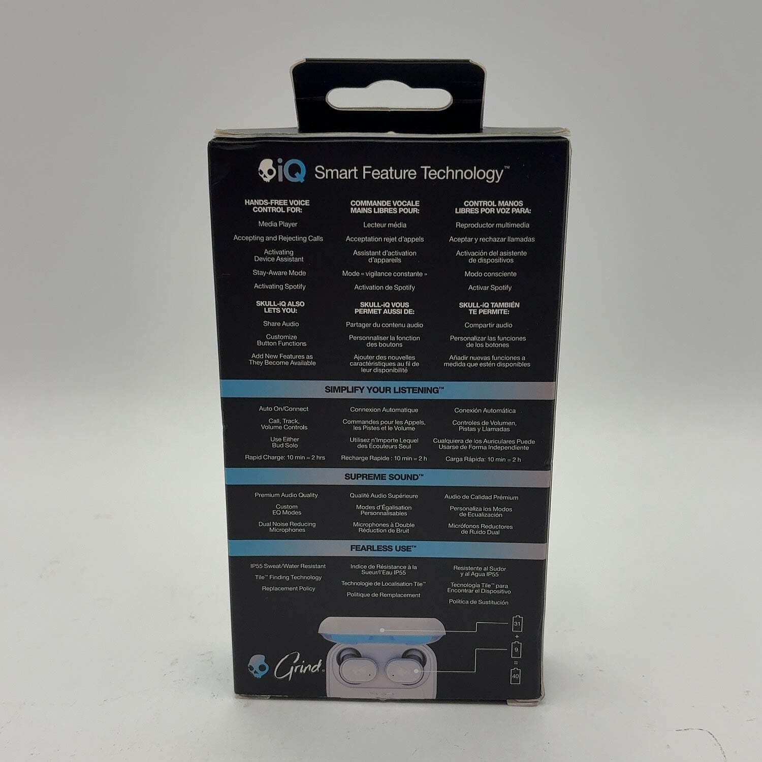 Skullcandy S2GTW True Wireless Earbuds Light Gray/Blue