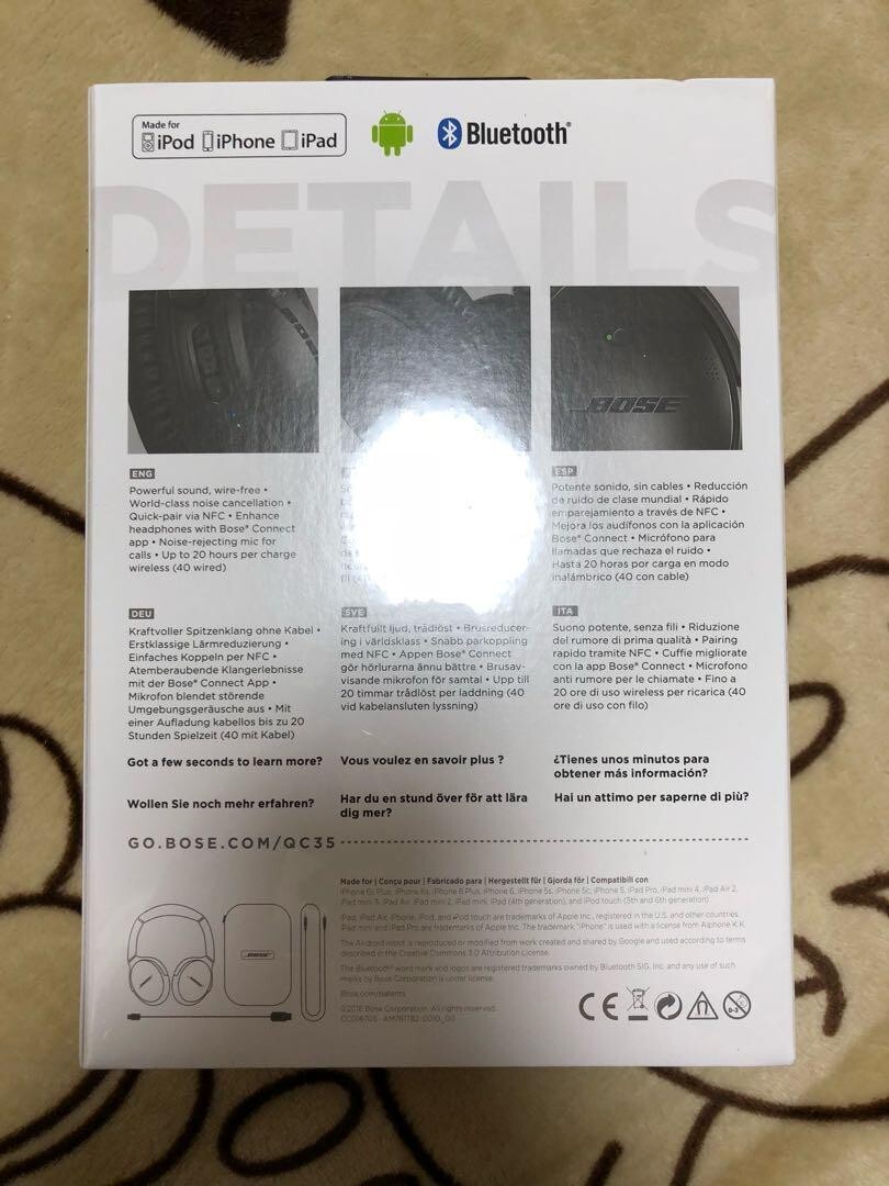 【NEW】Bose QuietComfort 35 QC35 Wireless Headphones – Black