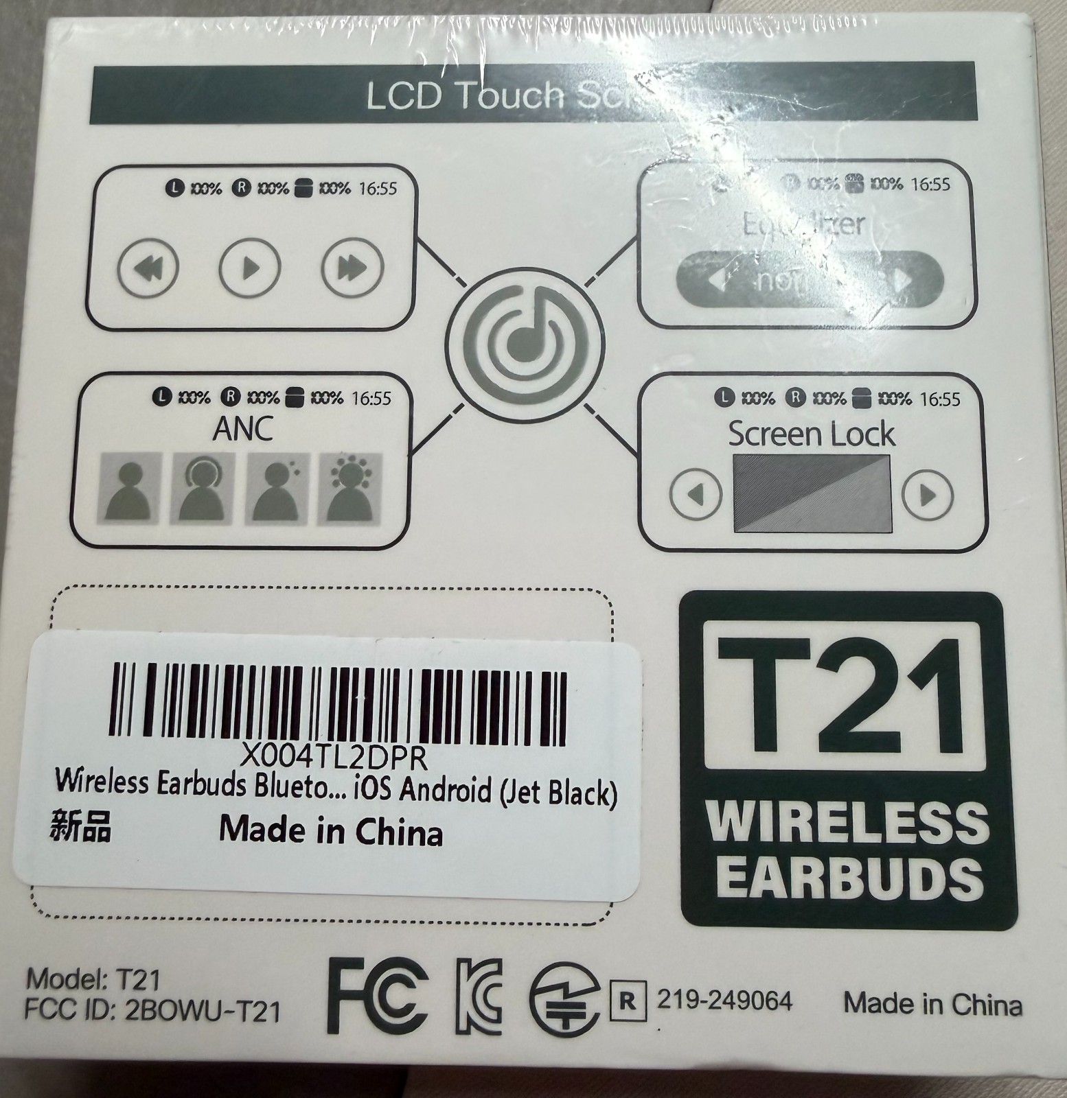 T21 Wireless Earbuds In ear Active Noise Canceling Deep Bass HD Call New/SEALED