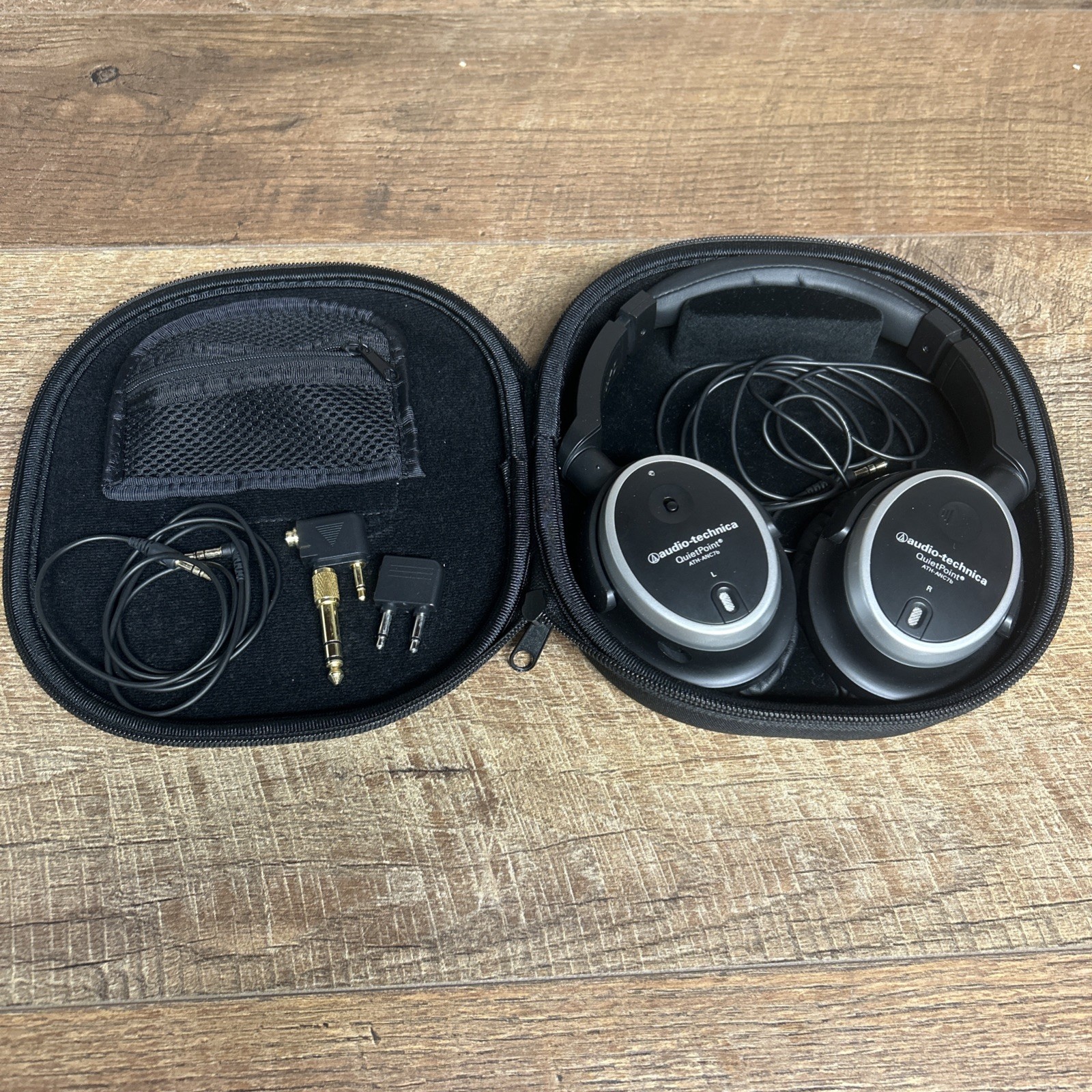 Audio-Technica ATH-ANC7B QuietPoint Active Noise-Cancelling On-Ear Headphones