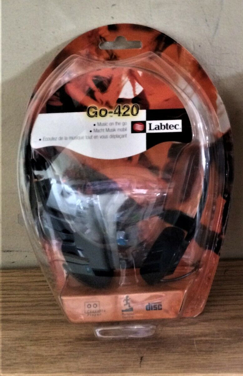 SET of 6 NEW Sealed Logitech Labtec Go-420 Audio Portable Headphones Headset