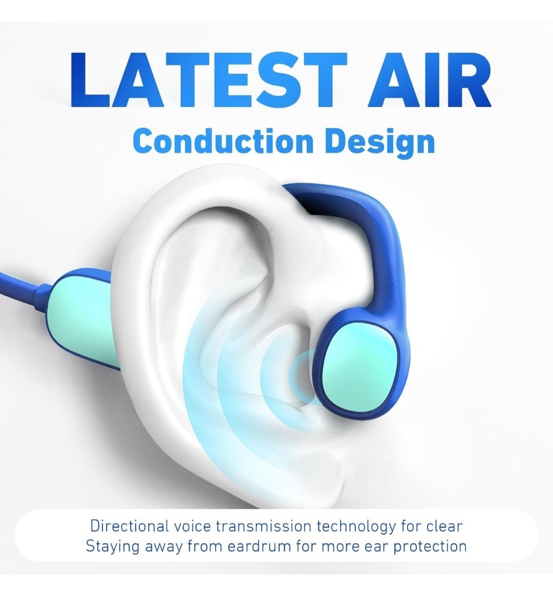 Kids Headphones Bluetooth 5.2 Air Conduction Open Ear Headphones 85dB Volume