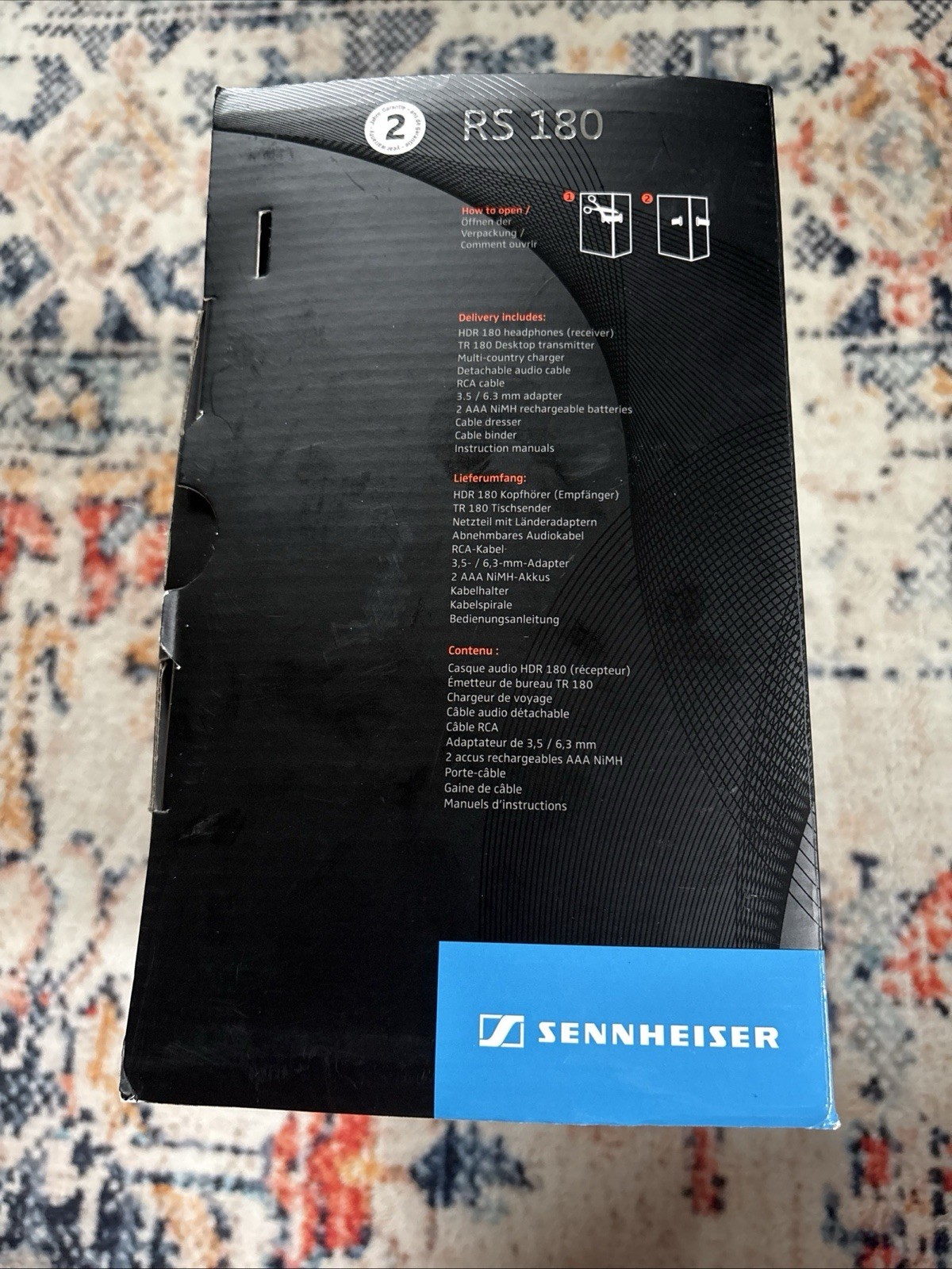 Sennheiser RS 180 Digital Wireless High-Fidelity Stereo Sound in Box