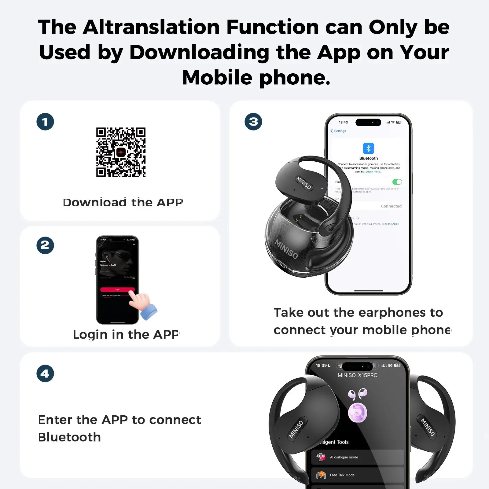 MINISO X15 pro Bluetooth 5.4 Erazer X15 Sports Wireless Headphones