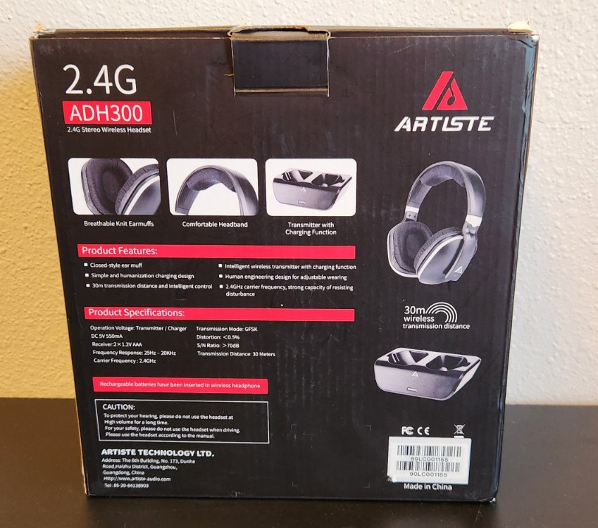 Artiste ADH300 2.4G Stereo Wireless Headset- Free Shipping