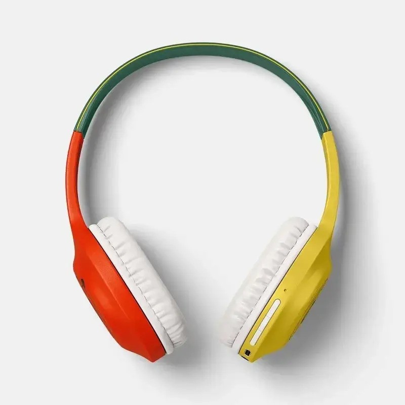 Heyday Wireless On-Ear Headphones with Microphone – Yellow/Orange – New