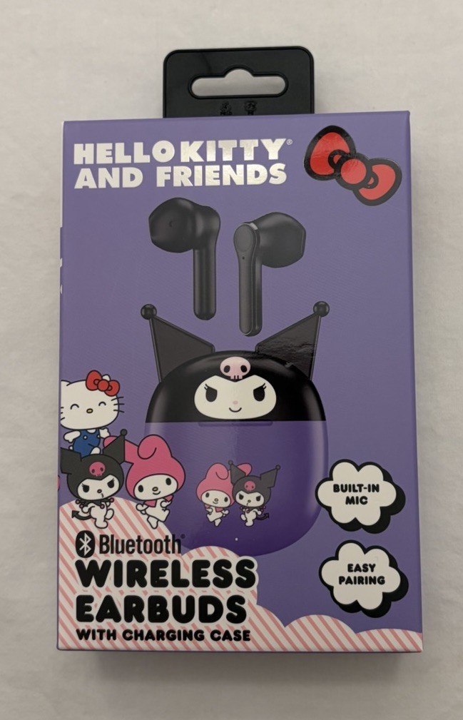 Sanrio Hello Kitty Kuromi Bluetooth Wireless Earbuds W/Charging Case NIB SEALED