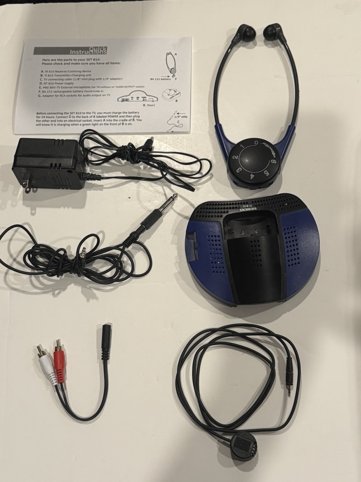 Sennheiser Infraport Set 810 Cordless Hearing Amplifier TV Headphone VGC