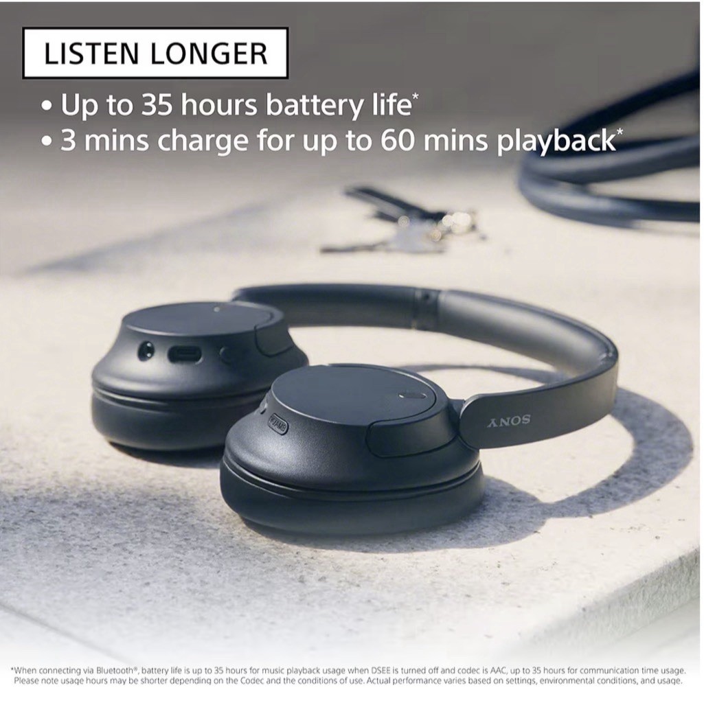 Sony WH-CH720N Wireless Over-Ear Headphones Black Microphone and Alexa Built-in
