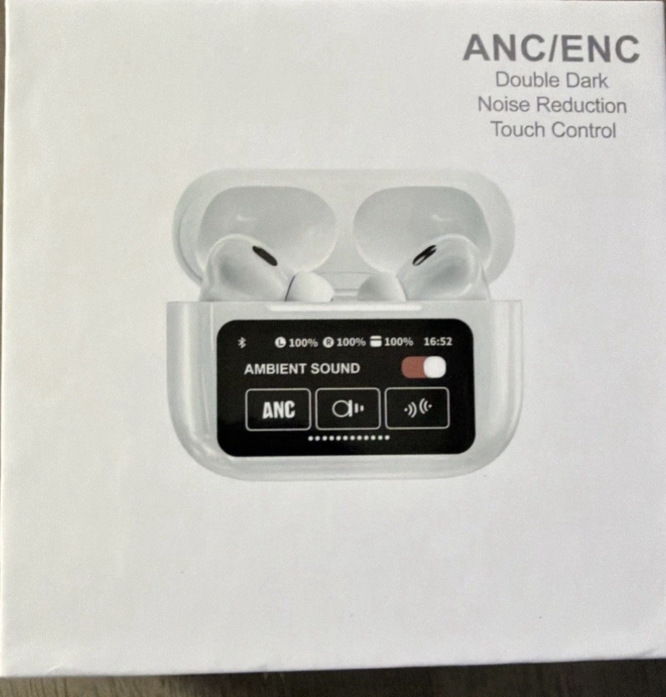 ANC ENC Wireless Earbuds Touch Screen Case Double Noise Reduction NEW