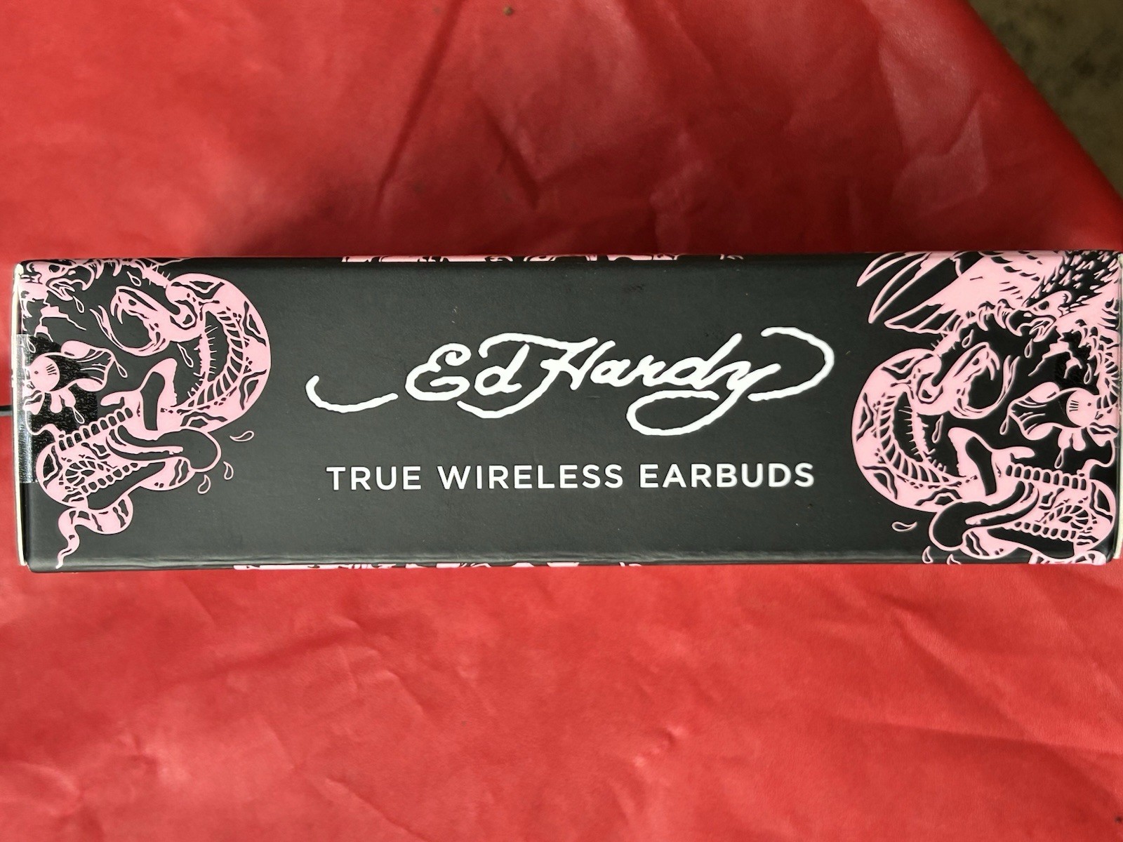Ed Hardy True Wireless Earbuds Bluetooth Touch Control Pink Black PT0078EH-42