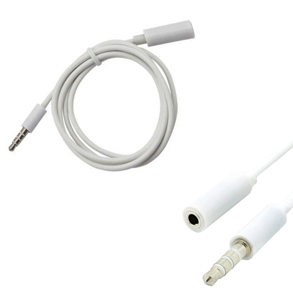 2Pcs Headset Extension Cord Computer Universal Adapter Mic Cable