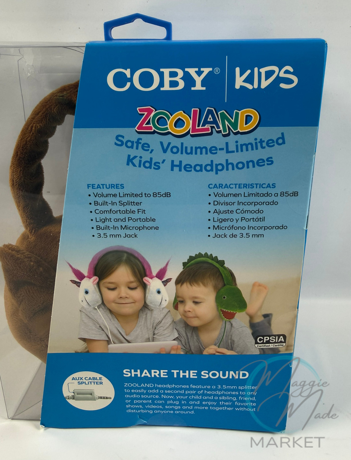 New Coby Kids Zooland Volume Limited Headphones Bear