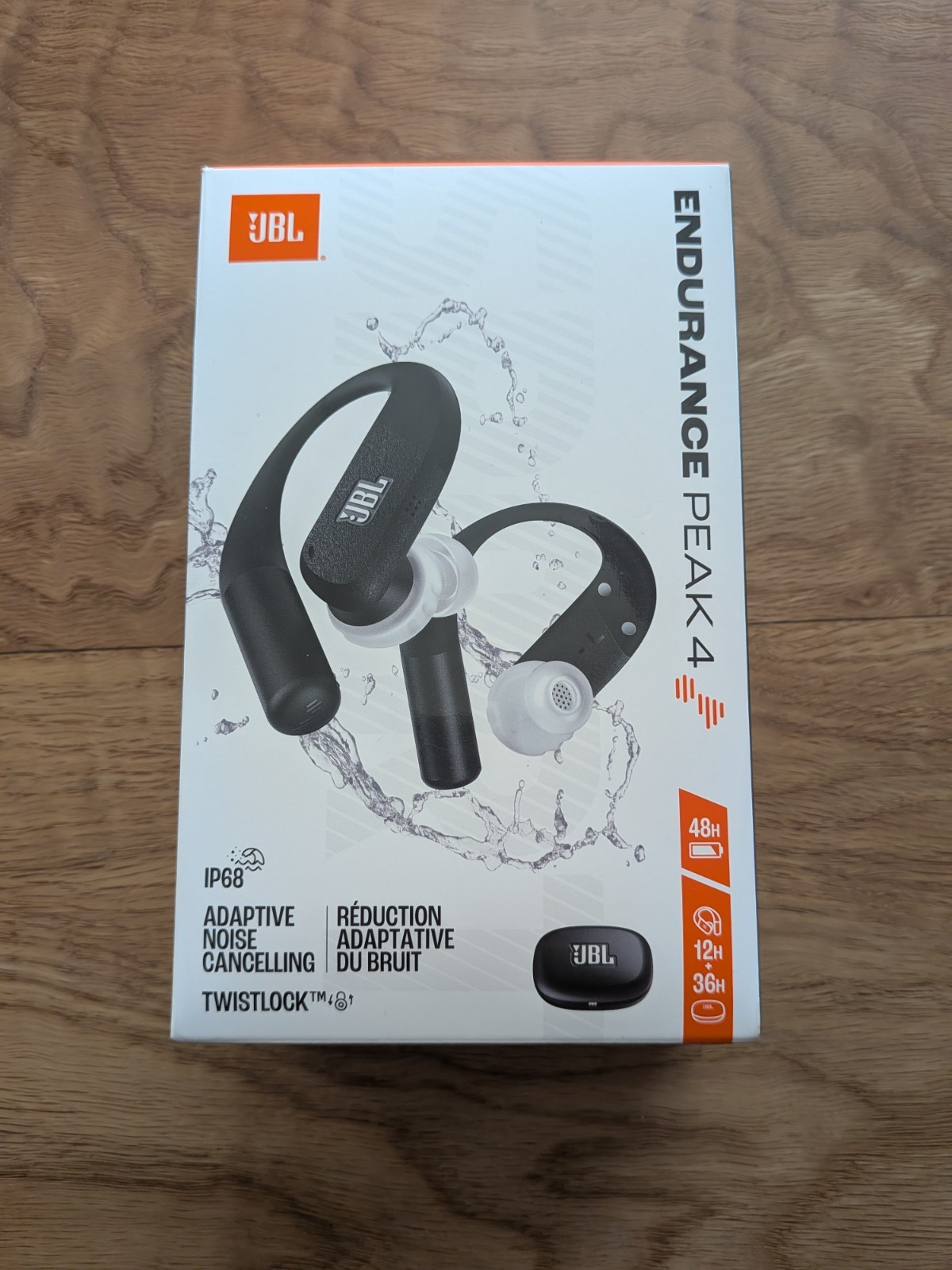 JBL Endurance Peak 4 True Wireless Bluetooth In-Ear Sport Headphones (Black) NEW