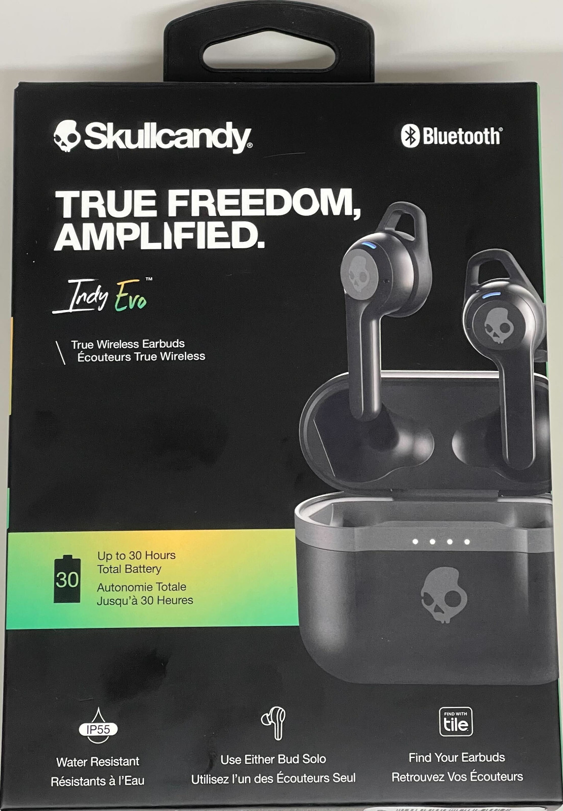 Skullcandy Indy Evo True Wireless Bluetooth Headphones- Black-As a Part Only