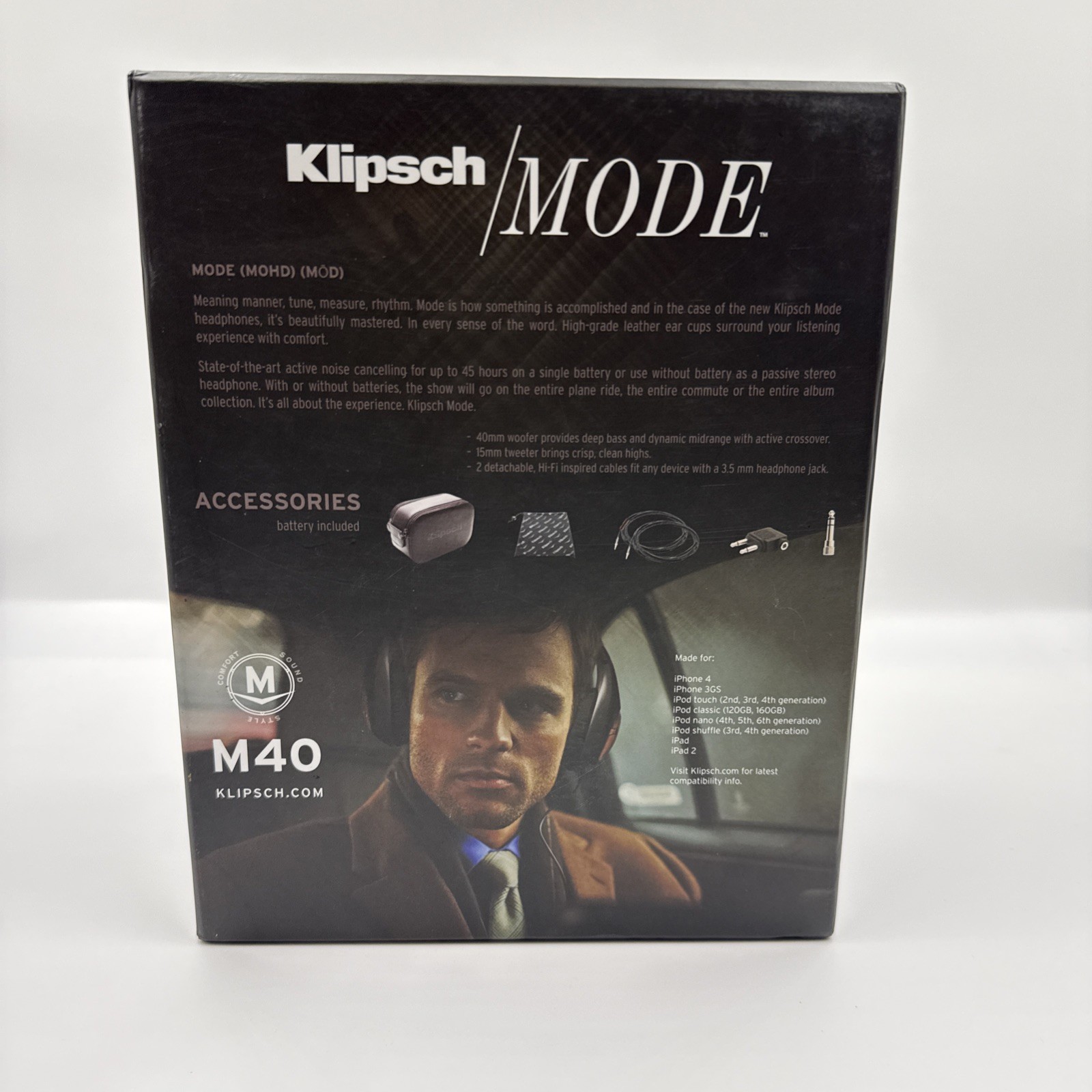 Klipsch Mode M40 Active Noise Canceling Over-Ear Headphones Copper Black (NEW)