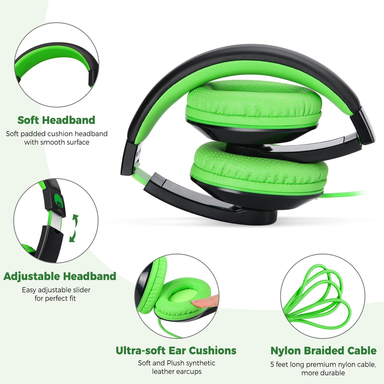 Comfort Kids Headphones for School, Lightweight Childrens Boys Girls Teens O