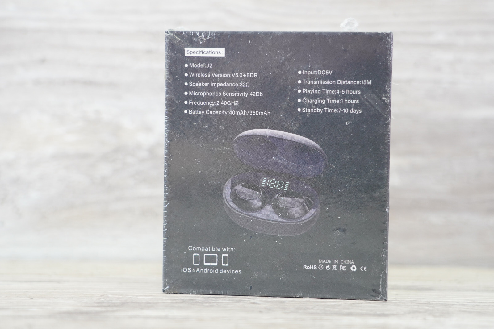 Wireless Earphone J2 5.0 HD STEREO SOUND NEW SEALED