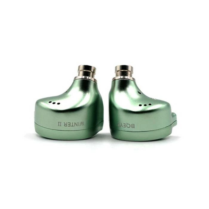 BQEYZ Winter II Green Wired Earphones Over-Ear Shure-Hook CIEM 2-Pin Plug