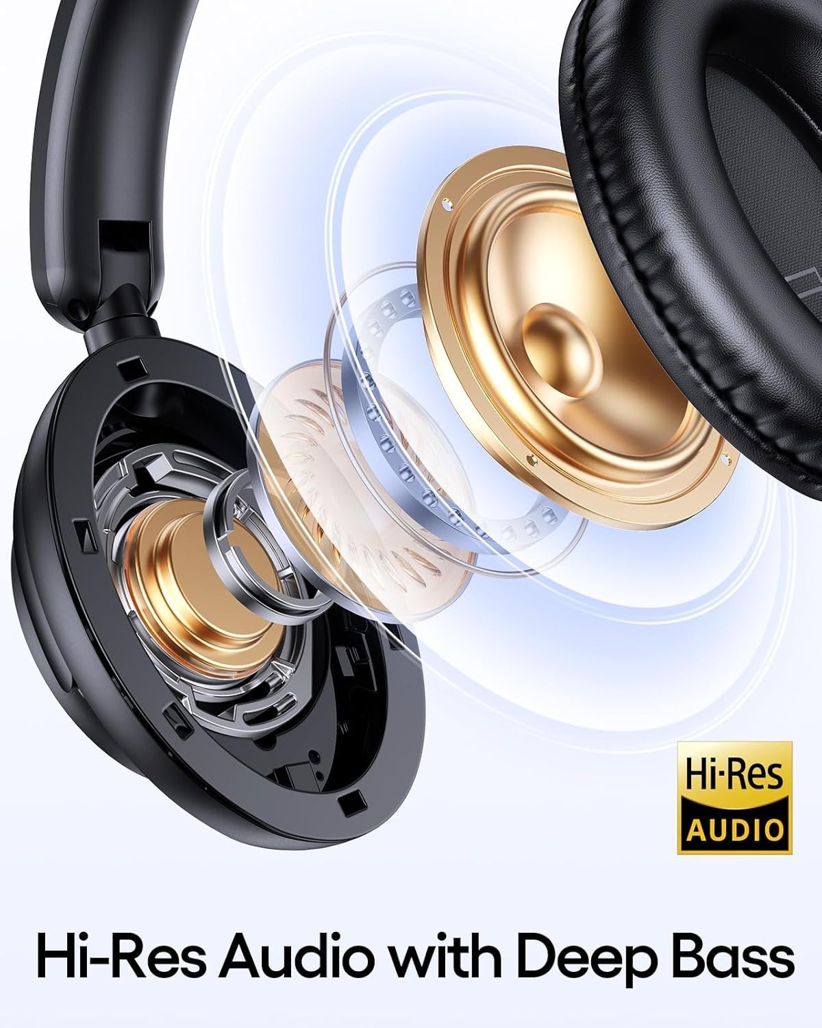 Hybrid Active Noise Cancelling Headphones 100H Playtime Wireless Bluetooth