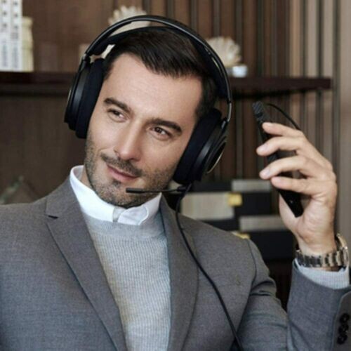 Philips Audio Wired Headphones with Microphone -Over-Ear Open-Back SHP9600MB